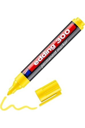 edding 300 permanent markör - sarı - 1 kalem - yuvarlak uçlu 1,5-3 mm