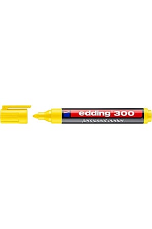 edding 300 permanent markör - sarı - 1 kalem - yuvarlak uçlu 1,5-3 mm