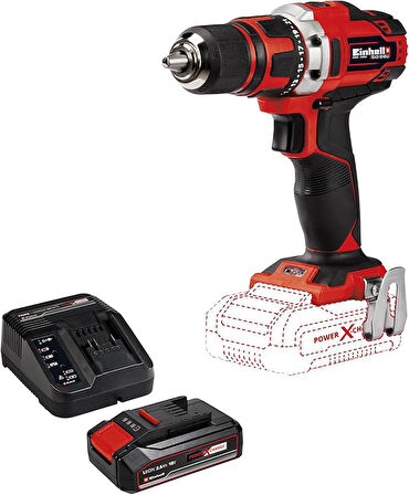 Einhell TE-CD 18/40 Li - Solo, Akülü Vidalama ve Einhell 18V 2,5 Ah PXC Starter Kit (Başlangıç Seti