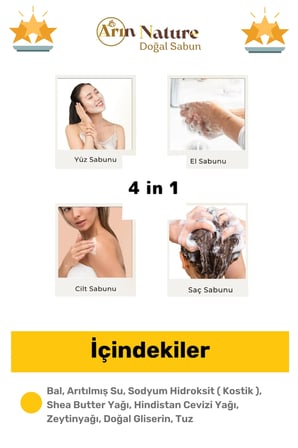 #Sabun Guzel Kokulu El Yuz Sac Cilt Vucut Orijinal Bal Sabunu 120G 7 Adet