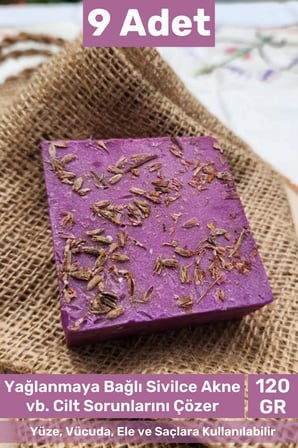 #Sabun Guzel Kokulu El Yuz Sac Cilt Vucut Orijinal Lavanta Sabunu 120G 9 Adet