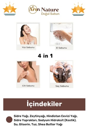 #Sidrsabunu  Güzel Kokulu El Yüz Saç Cilt Vücut Orijinal Bitkisel Sidr Sabun 120G - 3 Adet