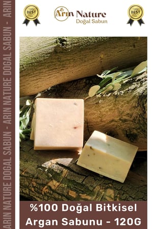 #Argansabunu  Doğal Güzel Kokulu El Yüz Saç Vücut Orijinal Bitkisel Argan Sabunu 120G - 7 Adet