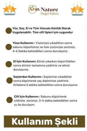 #Bıttım  Güzel Kokulu El Yüz Saç Vücut Orijinal Bitkisel Siirt Bıttım Sabunu 120G - 8 Adet