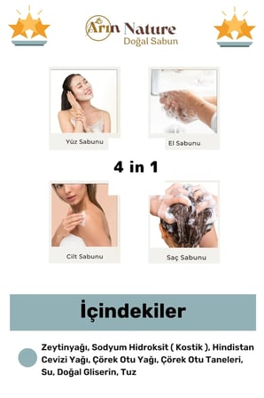 #çörekotlu Doğal Güzel Kokulu El Yüz Saç Vücut Orijinal Bitkisel Çörek Otlu Sabunu 120g - 5 Adet