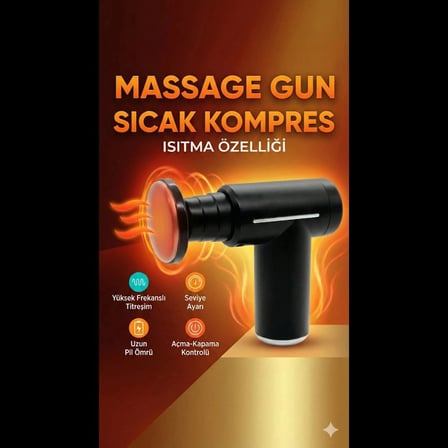 Özel Üretim Sıcak Ve Soğuk Terapili Masaj Tabancası Şarjlı Isıtmalı Masaj Cihazı Sporcu Masaj Aleti