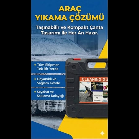 Özel Üretim 48V Şarjlı Çift Bataryalı Taşınabilir Basınçlı Oto Yıkama Bahçe Sulama Tabancası
