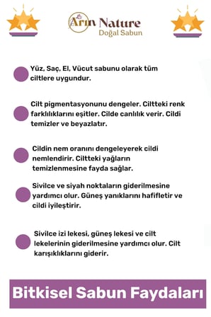 #Lavanta Guzel Kokulu El Yuz Sac Vucut Orijinal Bitkisel Lavanta Sabunu 120G 5 Adet
