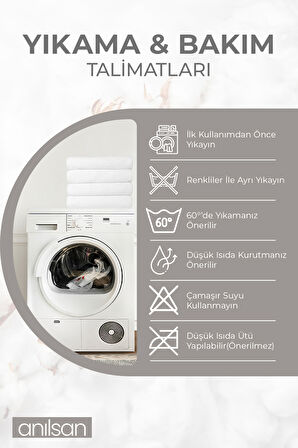 2'li Veta Havlu Seti %100 Pamuk - 1 Adet El Havlusu 50x90 Ve 1 Adet Banyo Havlusu 70x140