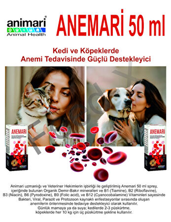 Kedi Ve Köpekler Anemari 50 ml (ANEMİ LERİN ÖNLENMESİNDE DESTEKLEYİCİ)