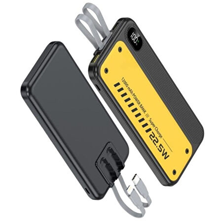  10000 mAh Hızlı Şarj Özellikli Aynı Anda 4 Cihazı Şarj Edebilen Powerbank