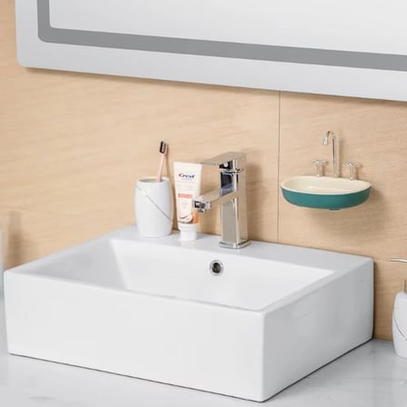 Delux Serisi Şık Aksesuar Banyo Gereci Tezgah Aksesuarı Lavabo Şeklinde Sabunluk