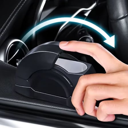 BUFFER® Araç İçi Salyangoz Küllük – Sürgülü Kapaklı, Metal Hazneli, Koku Yayılımını Azaltmaya Yardımcı Kapı Koluna Takılabilen Otomobil Küllüğü