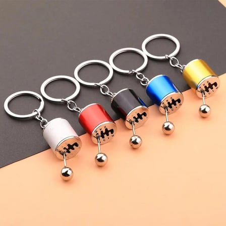 Metal Hareketli Vites Anahtarlık Gümüş Renk Motosiklet Anahtarlığı