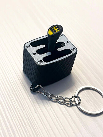 Hareketli Araba Manuel Vites Topuzu Anahtarlık - Gerçekçi Hissiyat | Araba Tutkunlarına Özel Hediye