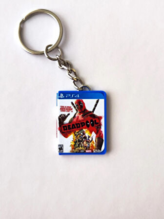 Deadpool PS4 Minyatür Oyun Kutusu Anahtarlık