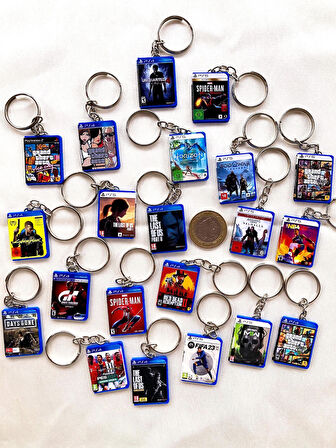 Marvel Spiderman 2 PS5 Minyatür Oyun Kutusu Anahtarlık