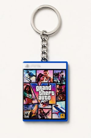Gta 6 Grand Theft Auto VI PS5 Minyatür Oyun Kutusu Anahtarlık