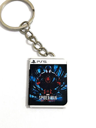 Marvel Örümcek Adam Miles Morales Be Yourself Ps5 Minyatür Oyun Kutusu Anahtarlık
