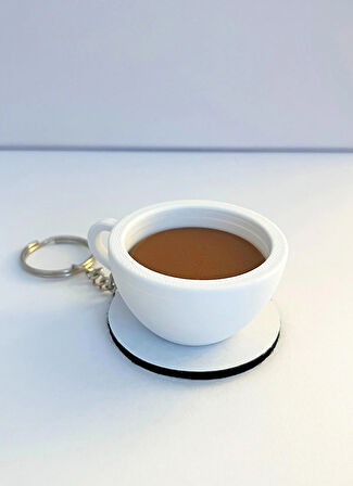 Kahve Fincanı Latte Çanta Charm Barista Aksesuarı Kahve Severler İçin Özel Tasarım Anahtarlık