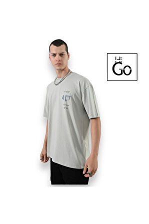 More Act Yazılı Oversize T-Shirt