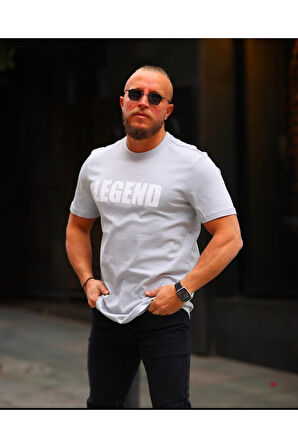 Legend Baskılı Rahat Kalıp %100 Pamuklu T-shirt