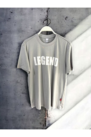 Legend Baskılı Rahat Kalıp %100 Pamuklu T-shirt