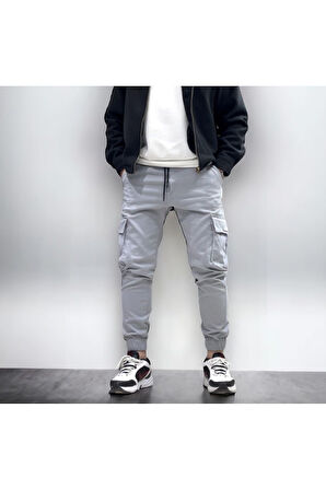 Kargo Cepli Denim Jogger