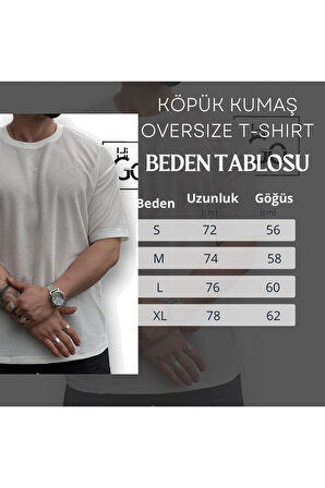 Köpük Kumaş Oversize T-Shirt