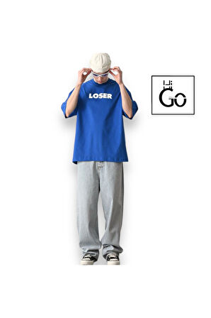 Loser Baskılı Erkek Oversize T-Shirt