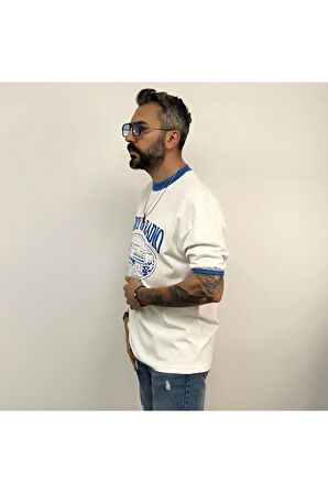 Radio Station Baskılı Oversize T-Shirt