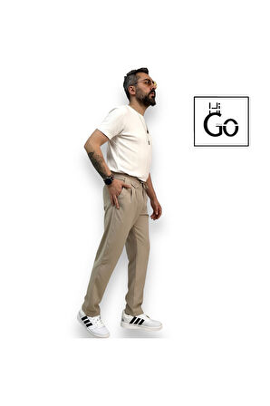 Relaxed Fit Erkek Pileli Jogger Pantolon