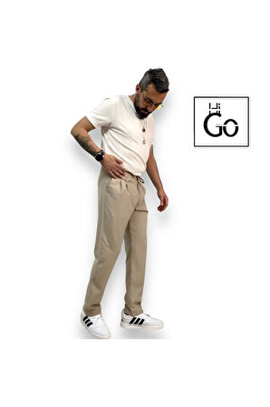 Relaxed Fit Erkek Pileli Jogger Pantolon