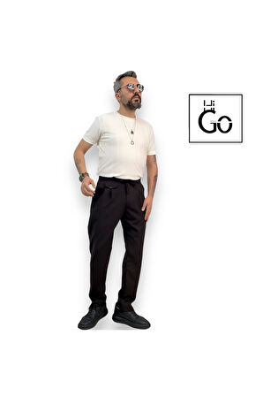 Relaxed Fit Erkek Pileli Jogger Pantolon
