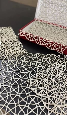 Angles Model Kahverengi 5 Parça Salon Takımı Dantel Masa Örtüsü Runner Seti