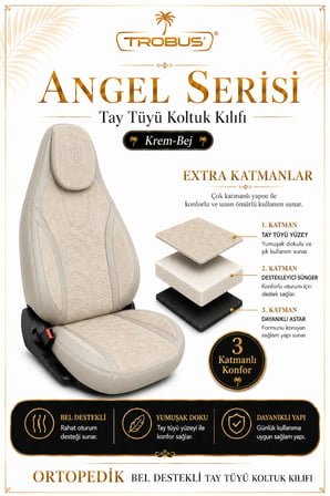 Hyundai Tucson 2010 ve Sonrası Uyumlu Angel Serisi Tay Tüyü Koltuk Kılıfı Bej