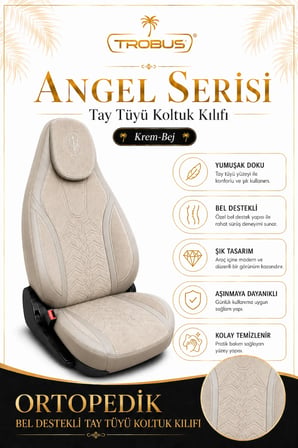 Peugeot 508 2011 ve Sonrası Uyumlu Angel Serisi Tay Tüyü Koltuk Kılıfı Bej