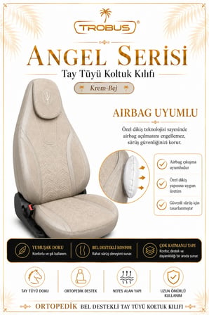Ford Tourneo Courier 2014-2024 Uyumlu Angel Serisi Tay Tüyü Koltuk Kılıfı Bej