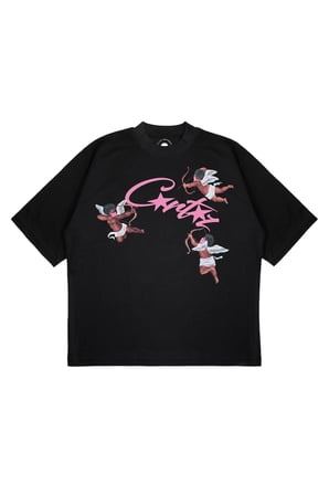 Unisex Oversize CORTEIZ ANGELS Baskılı Boxy Fit Kalın Kumaşlı (240gsm) T-shirt