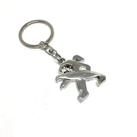 Peugeot Metal Oto Anahtarlık Krom