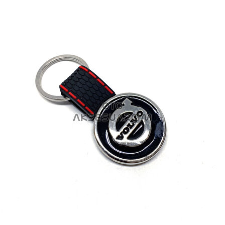 Volvo Silikon Luxury Metal Oto Anahtarlık Siyah