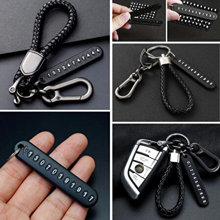 BAKGELAL Telefon Numarası Etiketli Numaratörlü Anahtarlık