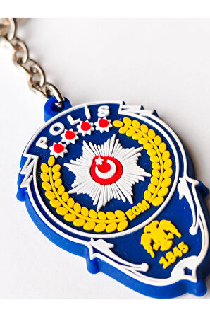 Koyu Mavi Plastik Anahtarlık