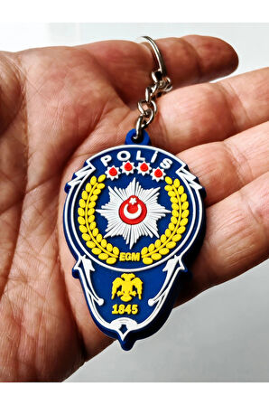 Koyu Mavi Plastik Anahtarlık