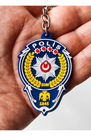 Koyu Mavi Plastik Anahtarlık