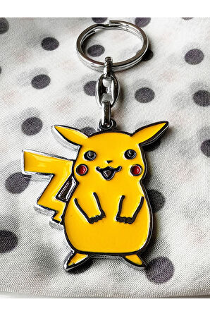Sarı Pikachu Metal Anahtarlık