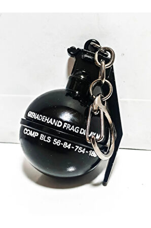 Siyah Yuvarlak Taklit Metal Anahtarlık