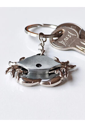 Hareketli Ayaklı Metalik Yengeç Anahtarlık