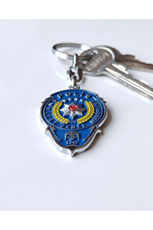 Taklit Logolu Mavi Metal Manahtarlık
