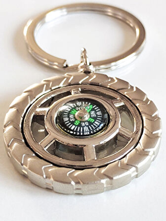 Metal Pusula Anahtarlık